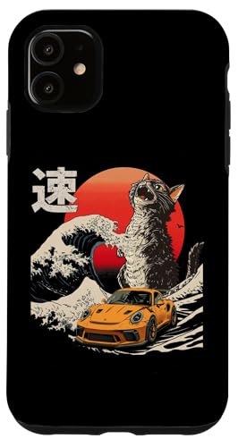 GT3-RS-Auto Catzilla Great Wave von Kanagawa Jdm Cat Lovers Hülle für iPhone 11 GT3-RS-Auto Catzilla Great Wave von Kanagawa Jdm Cat Lovers Hülle für iPhone 11 von Rev Oni JDM Car Art