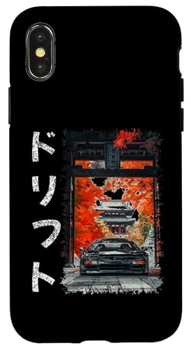NSX-Auto im Grunge-Stil, Drifttext, Vintage-JDM-Motorsportwagen Hülle für iPhone X/XS NSX-Auto im Grunge-Stil, Drifttext, Vintage-JDM-Motorsportwagen Hülle für iPhone X/XS von Rev Oni JDM Car Art