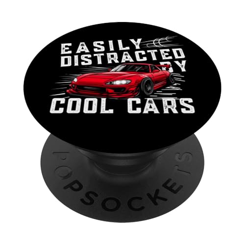 Vintage JDM Auto Leicht abgelenkt von Cool Cars s2k Auto PopSockets Klebender PopGrip von Rev Oni JDM Car Art