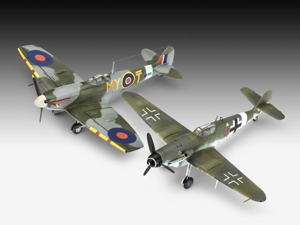 Model Set - Combat Set Messerschmitt Bf 109 G-1 / Spitfire Mk.V. von Revell