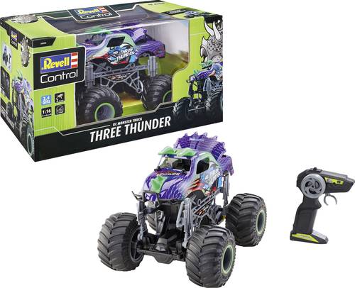 Revell 24556 RV RC Dino Monster Truck  Three Thunder  RC Einsteiger Modellauto Elektro Monstertru von Revell