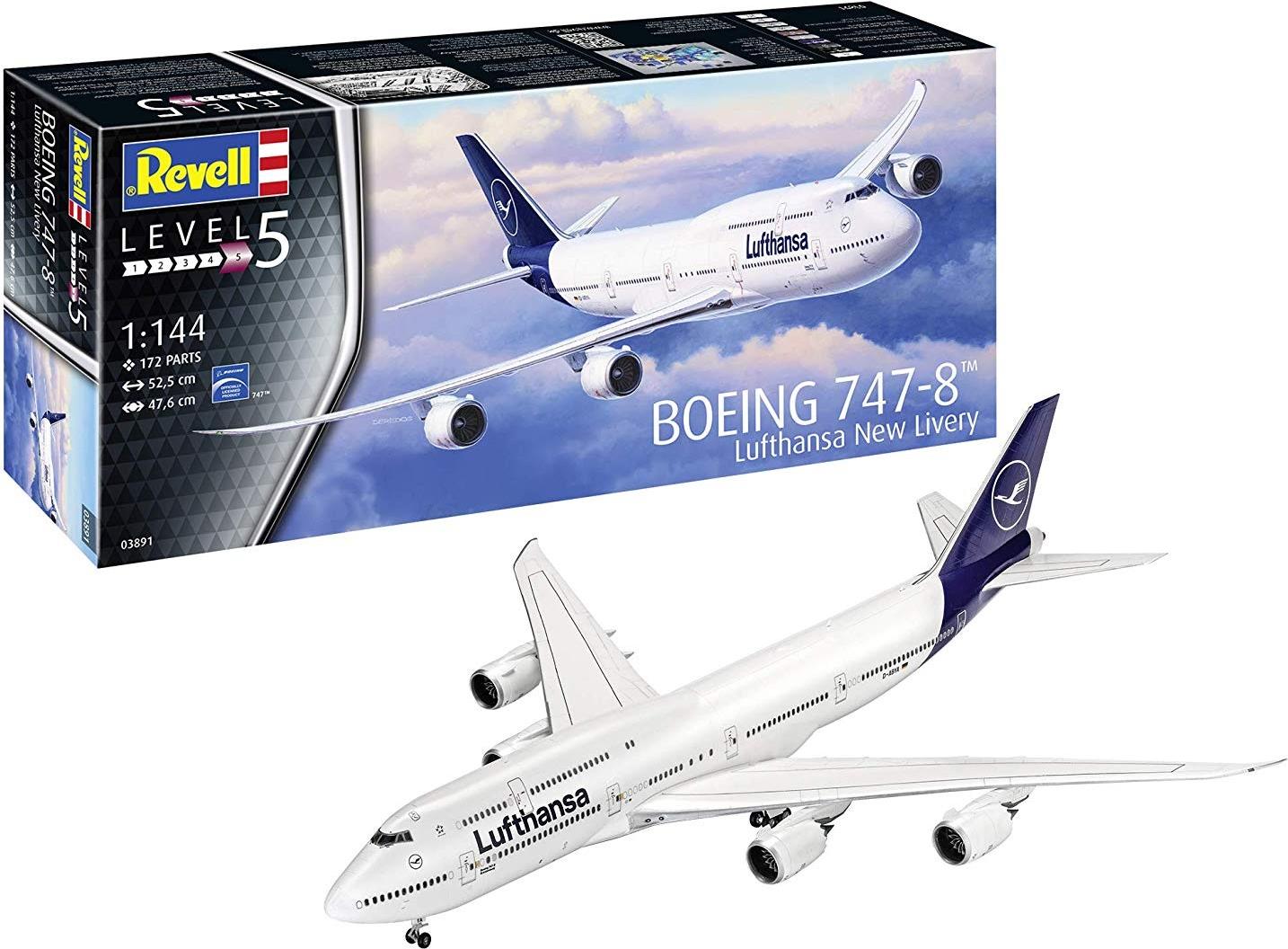 Revell Boeing 747-8 Lufthansa New Livery Flugzeug (03891) von Revell