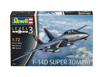 Revell Modellbausatz Flugzeug 1:72 - Grumman F-14D Super Tomcat im Maßstab 1:72, Level 3, originalgetreue Nachbildung mit vielen Details, 03960, 120 Jahr(e) von Revell