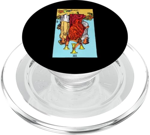 Drei Tassen Vintage umgekehrte Tarotkarte – Rider Waite PopSockets PopGrip für MagSafe Drei Tassen Vintage umgekehrte Tarotkarte – Rider Waite PopSockets PopGrip für MagSafe von Reversed Tarot Card Designs