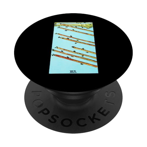 Eight of Wands Reversed Rider Waite Tarotkarte PopSockets Klebender PopGrip von Reversed Tarot Card Designs