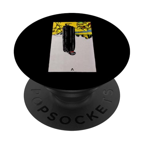 Five of Cups Vintage umgekehrte Tarotkarte – Rider Waite PopSockets Klebender PopGrip von Reversed Tarot Card Designs