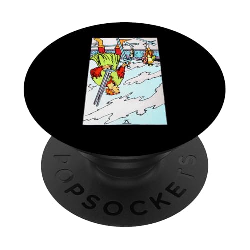 Five of Swords Vintage Reversed Rider Waite Tarotkarte PopSockets Klebender PopGrip Five of Swords Vintage Reversed Rider Waite Tarotkarte PopSockets Klebender PopGrip von Reversed Tarot Card Designs