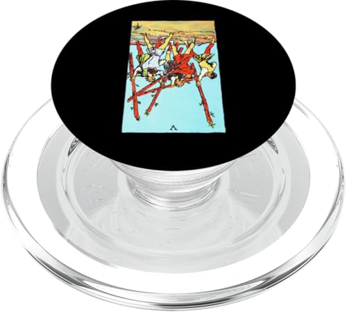 Five of Wands Reversed Rider Waite Tarotkarte PopSockets PopGrip für MagSafe Five of Wands Reversed Rider Waite Tarotkarte PopSockets PopGrip für MagSafe von Reversed Tarot Card Designs