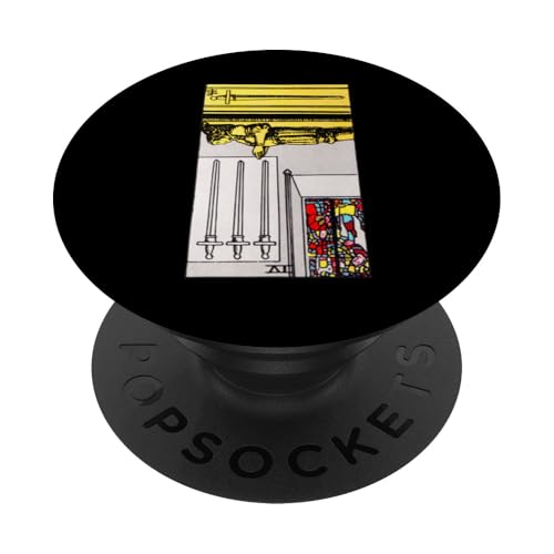 Four of Swords Vintage Reversed Rider Waite Tarotkarte PopSockets Klebender PopGrip Four of Swords Vintage Reversed Rider Waite Tarotkarte PopSockets Klebender PopGrip von Reversed Tarot Card Designs