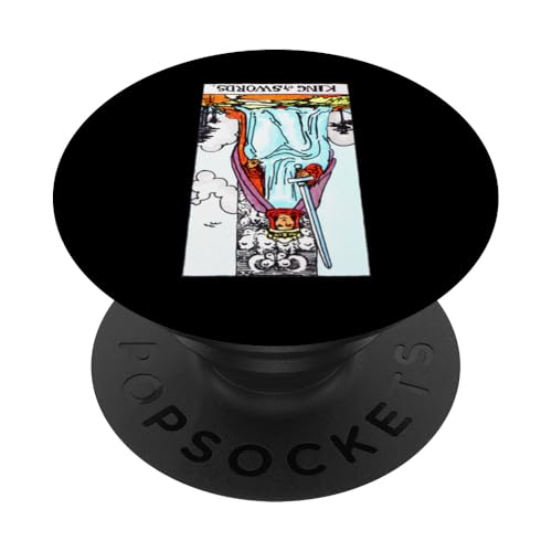 King of Swords Vintage Reversed Rider Waite Tarotkarte PopSockets Klebender PopGrip King of Swords Vintage Reversed Rider Waite Tarotkarte PopSockets Klebender PopGrip von Reversed Tarot Card Designs