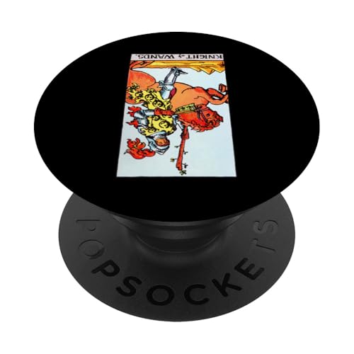Knight of Wands Tarotkarte "Reversed Rider Waite" PopSockets Klebender PopGrip Knight of Wands Tarotkarte "Reversed Rider Waite" PopSockets Klebender PopGrip von Reversed Tarot Card Designs