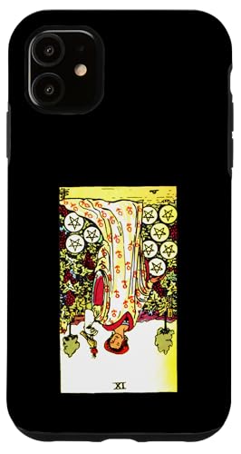 Neun Münzen oder Pentacles haben Rider Waite Tarot umgedreht Hülle für iPhone 11 Neun Münzen oder Pentacles haben Rider Waite Tarot umgedreht Hülle für iPhone 11 von Reversed Tarot Card Designs