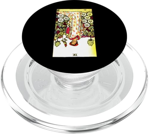 Neun Münzen oder Pentacles haben Rider Waite Tarot umgedreht PopSockets PopGrip für MagSafe von Reversed Tarot Card Designs