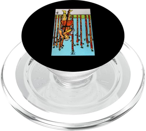 Nine of Wands Reversed Rider Waite Tarotkarte PopSockets PopGrip für MagSafe Nine of Wands Reversed Rider Waite Tarotkarte PopSockets PopGrip für MagSafe von Reversed Tarot Card Designs