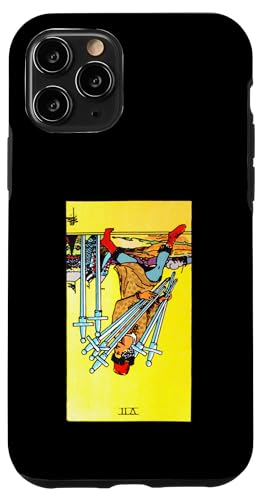 Seven of Swords Vintage Reversed Rider Waite Tarotkarte Hülle für iPhone 11 Pro Seven of Swords Vintage Reversed Rider Waite Tarotkarte Hülle für iPhone 11 Pro von Reversed Tarot Card Designs