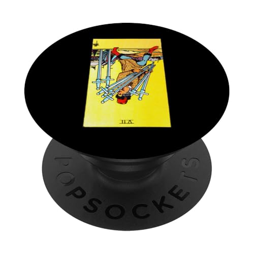 Seven of Swords Vintage Reversed Rider Waite Tarotkarte PopSockets Klebender PopGrip Seven of Swords Vintage Reversed Rider Waite Tarotkarte PopSockets Klebender PopGrip von Reversed Tarot Card Designs