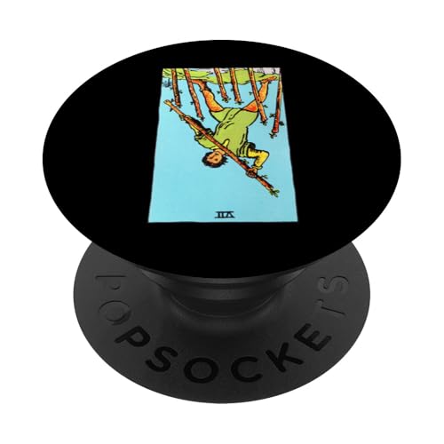 Seven of Wands Reversed Rider Waite Tarotkarte PopSockets Klebender PopGrip Seven of Wands Reversed Rider Waite Tarotkarte PopSockets Klebender PopGrip von Reversed Tarot Card Designs