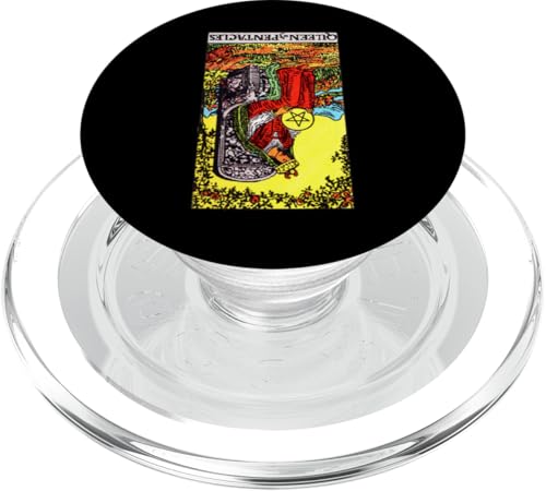 Tarot „Königin der Münzen oder Pentacles“, umgekehrter Rider Waite PopSockets PopGrip für MagSafe Tarot „Königin der Münzen oder Pentacles“, umgekehrter Rider Waite PopSockets PopGrip für MagSafe von Reversed Tarot Card Designs