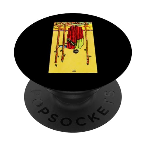 Three of Wands Reversed Rider Waite Tarotkarte PopSockets Klebender PopGrip Three of Wands Reversed Rider Waite Tarotkarte PopSockets Klebender PopGrip von Reversed Tarot Card Designs
