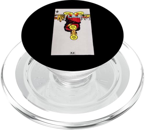 Vier von Münzen oder Pentacles Reversed Rider Waite Tarot PopSockets PopGrip für MagSafe Vier von Münzen oder Pentacles Reversed Rider Waite Tarot PopSockets PopGrip für MagSafe von Reversed Tarot Card Designs