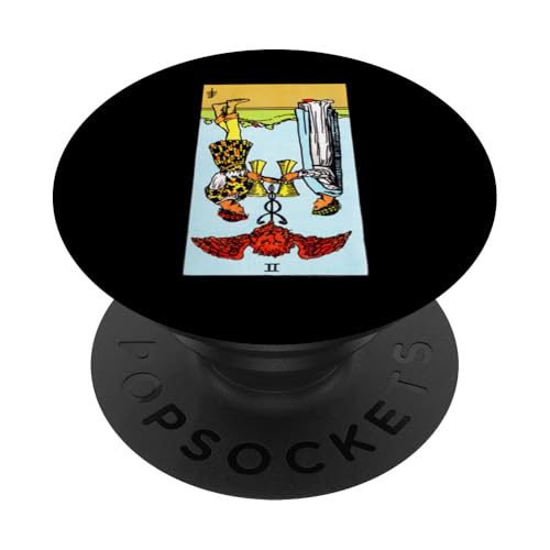 Zwei Tassen Vintage umgekehrte Tarotkarte – die Originalhand PopSockets Klebender PopGrip Zwei Tassen Vintage umgekehrte Tarotkarte – die Originalhand PopSockets Klebender PopGrip von Reversed Tarot Card Designs