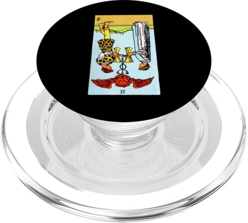 Zwei Tassen Vintage umgekehrte Tarotkarte – die Originalhand PopSockets PopGrip für MagSafe Zwei Tassen Vintage umgekehrte Tarotkarte – die Originalhand PopSockets PopGrip für MagSafe von Reversed Tarot Card Designs