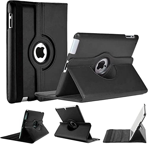 Schutzhülle für Apple iPad 8. Generation 2020 A2270/2428, 360 Grad drehbar, Standfunktion, Schwarz von ReviveDeals