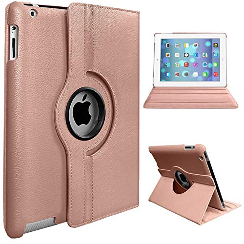 Schutzhülle für Apple iPad der 8. Generation 2020 A2270/2428, 360 Grad drehbar, mit Standfunktion, Rotgold von ReviveDeals