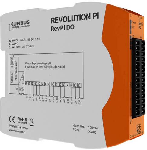 Kunbus Revolution Pi by RevPi DO PR100196 SPS-Erweiterungsmodul 24V von Revolution Pi by Kunbus