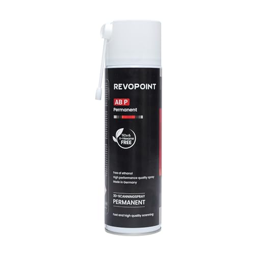 Revopoint 3D Scanning Spray für 3D-Scanner, für Reflektierende, Transparente, Schwarze oder stark strukturierte Oberflächen, Halbpermanent bis zum Abwischen, 500 ml, AB-P von Revopoint