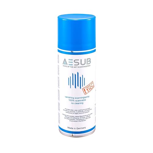 3D-Scan-Spray für 3D-Scanner, für Reflektierende, Transparente oder Stark Strukturierte Oberflächen, keine Reinigung erforderlich, 400ml, Blau von Revopoint