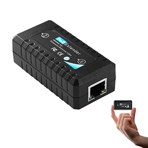 Revotech 1 Port PoE Extender, 15W PoE Output bis zu 120m(393 ft), 10/100Mbps Transmit, Comply IEEE802.3af/at, PoE Reapter Power for PoE Camera/Voip Phone/Wireless AP (PoE5002) von Revotech
