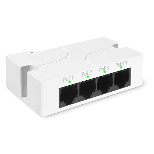 Revotech 3 Port PoE Extender, POE Repeater 100 Meter(328 ft) Extender IEEE802.3af/at Kompatibel, 1 in 3 Out PoE Adapter Stromversorgung POE Kamera/PoE Gerät,10/100Mbps RJ45, Plug and Play(POE5005) von Revotech