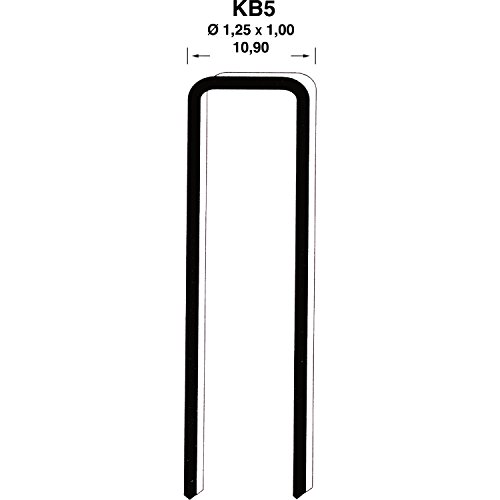 Revotool KB5-41MM-VZ Klammern aus Stahldraht Verzinkt und Geharzt, Länge 41 mm (3200-er pack) von Revotool