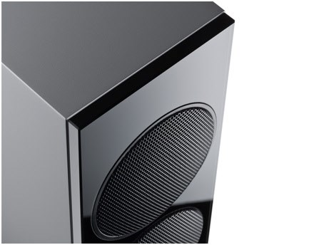 Re:sound G column 02 /Stück Stand-Lautsprecher schwarz/schwarz glänzend von Revox