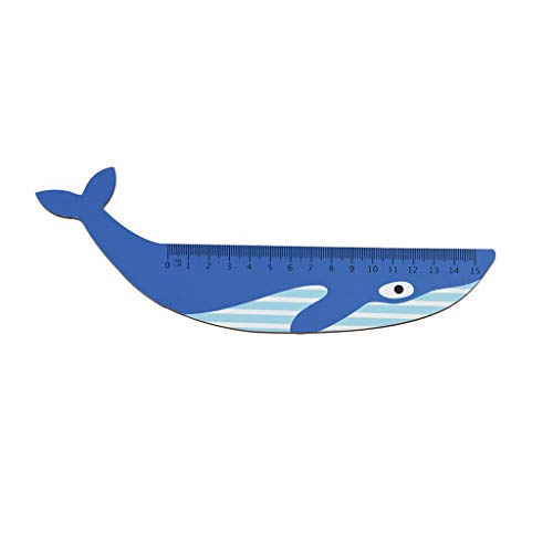 Rex London Holzlineal in Walform, Blau - 22 cm von Rex London