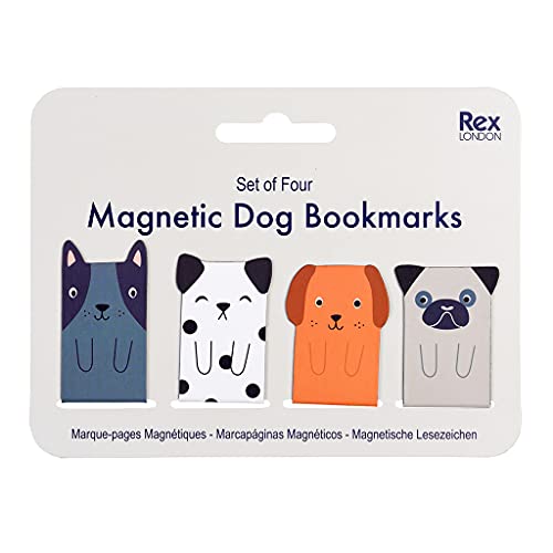 Rex London Magnetische Hunde-Lesezeichen (4 Stück) von Rex London