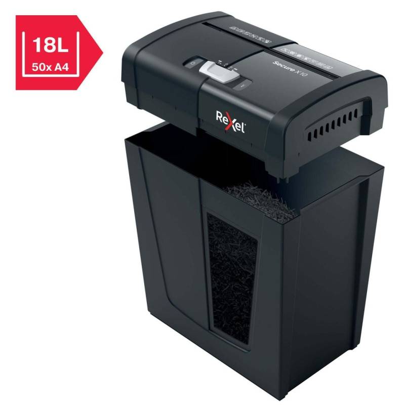 Rexel Secure X10 Aktenvernichter mit Partikelschnitt von Rexel
