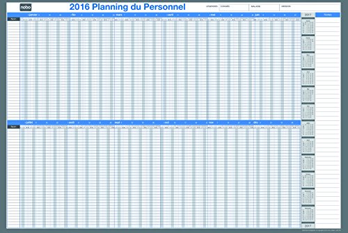 Nobo 2401762 Tabelle Planning Personal Hartschale 2016 weiß von Rexel