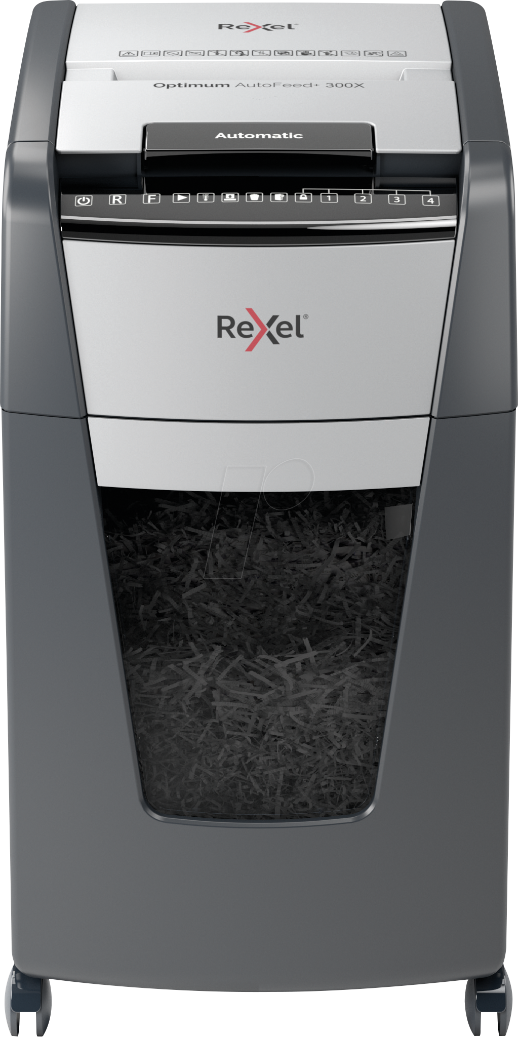 REXEL 2020300XEU - Aktenvernichter, AutoFeed+ 300X, Partikel-Schnitt, P-4, 60l von Rexel