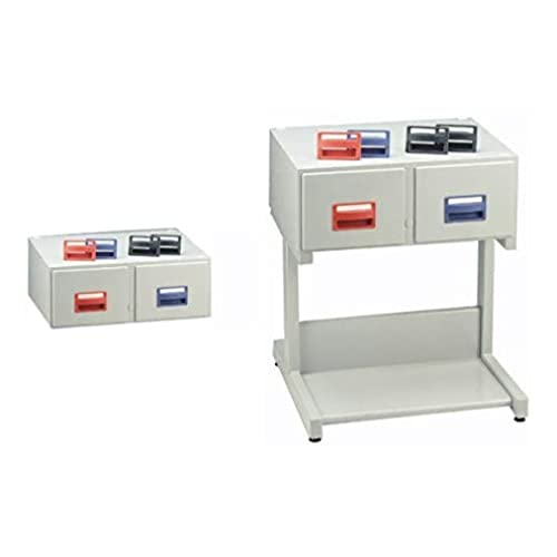 REXEL 3313280 Karteikasten DIN A5 quer, 2 Schubladen, grau, 148 x 210 von Rexel