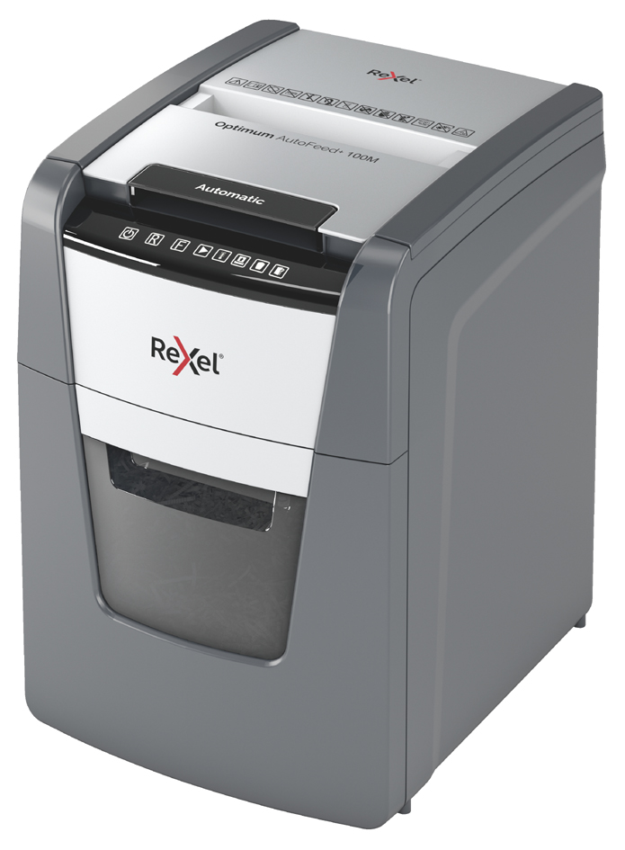REXEL Aktenvernichter Optimum AutoFeed+ 100X, 4 x 28 mm von Rexel