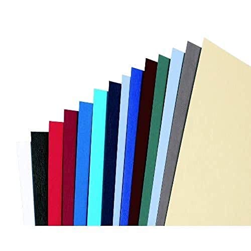 Rexel Acco Einbanddeckel (Ledernarbung, mit Fenster, 280 g/qm, Format A4) 25 x 2 Stück blau von Rexel
