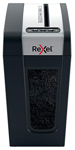 Rexel MC4-SL Slimline Whisper-Shred™ Aktenvernichter, Mikroschnitt, schreddert bis zu 4 Seiten, Sicherheitsstufe P5, 14 Liter Abfallbehälter, äußerst leise und kompakt, für zu Hause, Secure Serie von Rexel