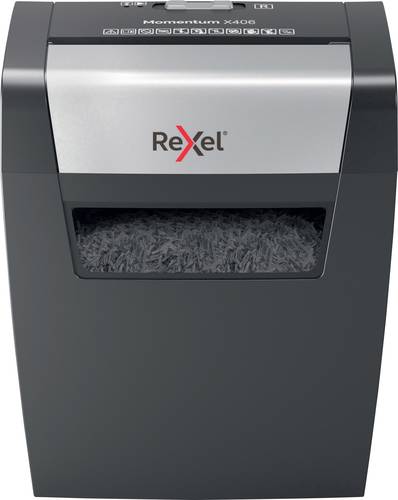 Rexel Momentum X406 Aktenvernichter 6 Blatt Partikelschnitt 4 x 28mm P-4 15l Vernichtet auch Bürokl von Rexel