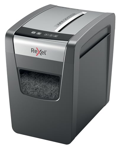 Rexel Momentum X410-SL Slimline Aktenvernichter, zerkleinert 10 Blatt, 23 Liter Mülleimer, schwarz, 2104573 von Rexel