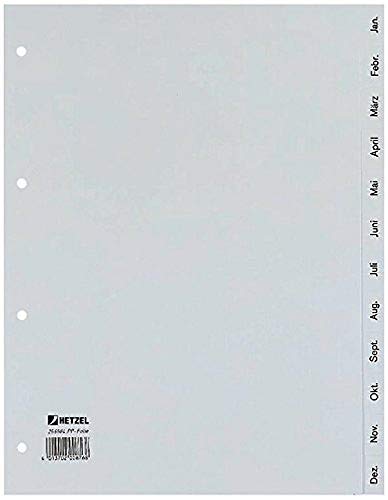 Rexel Monatsregister aus PP, 12 Blatt, A4 volle Höhe, 1 Stück, grau Rexel Monatsregister aus PP, 12 Blatt, A4 volle Höhe, 1 Stück, grau von Rexel