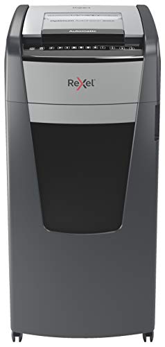 Rexel Optimum AutoFeed+ 600 X Automatischer Aktenvernichter CH, 600 Blatt, Sicherheitsstufe P4, Partikelschnitt, für große Büros, 110 Liter Abfallbehälter, mit Schweizer Netzstecker, 2020600XCH von Rexel