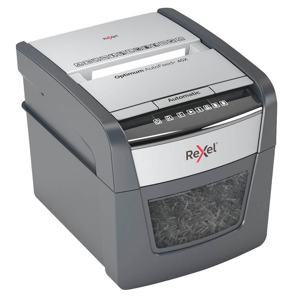 Rexel Optimum AutoFeed 45X Aktenvernichter P-4 45 Blatt schwarz von Rexel