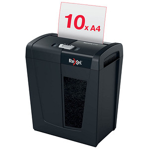 Rexel Secure X10 Aktenvernichter mit Partikelschnitt P-4, 4 x 40 mm, bis 10 Blatt, schwarz Rexel Secure X10 Aktenvernichter mit Partikelschnitt P-4, 4 x 40 mm, bis 10 Blatt, schwarz von Rexel